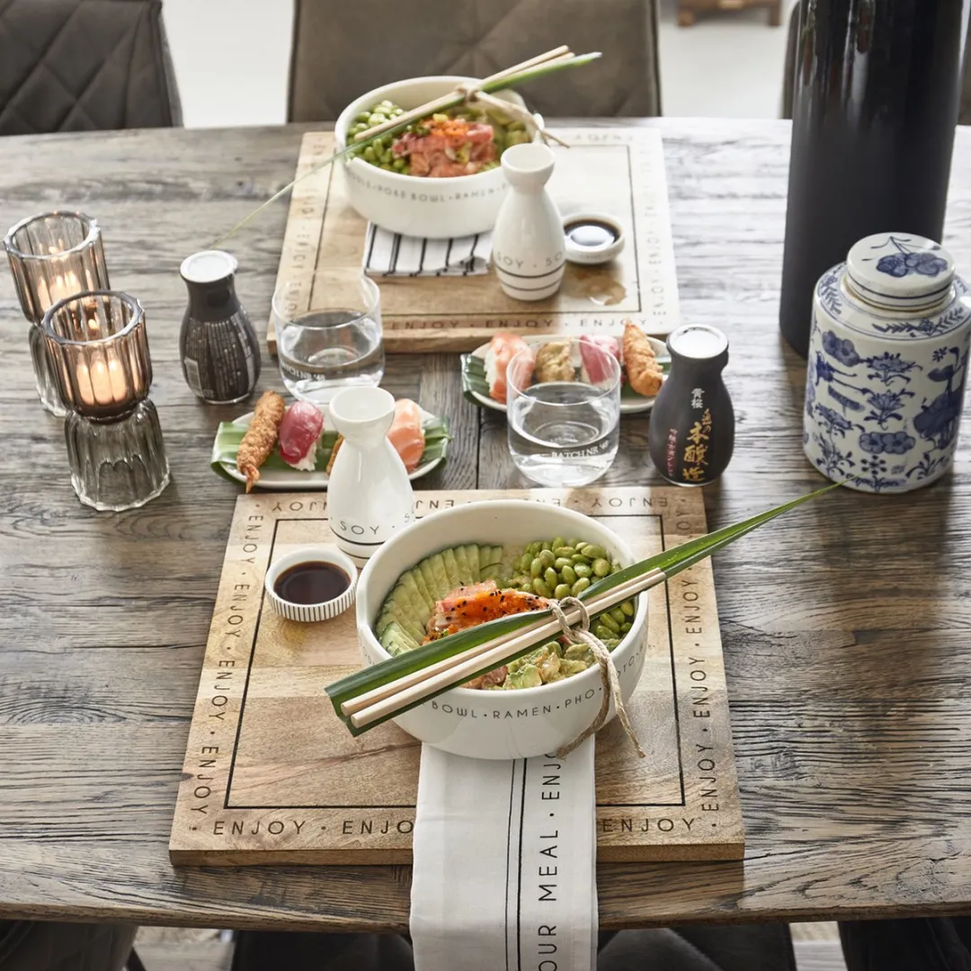 Riviera Maison Poke Bowl Kom RM Loves Soul Food 512150 - Wit