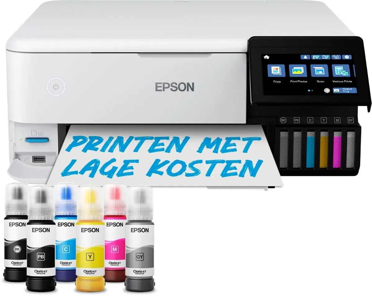 Epson EcoTank ET-8500 All-in-One Inkttank Printer - 6 Kleuren - Zwart