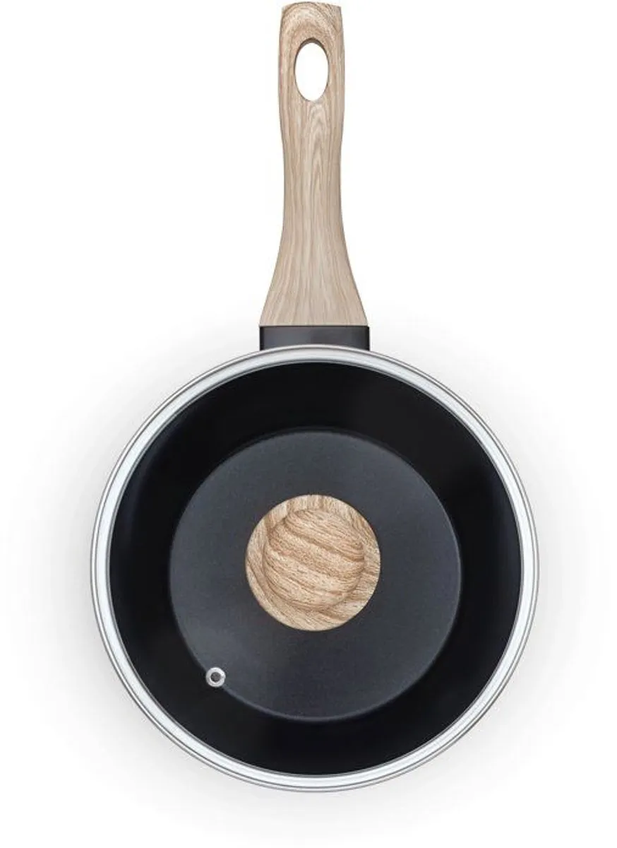 PYREX Cook & Care Kookpan 16cm - Anti-aanbaklaag - Zwart