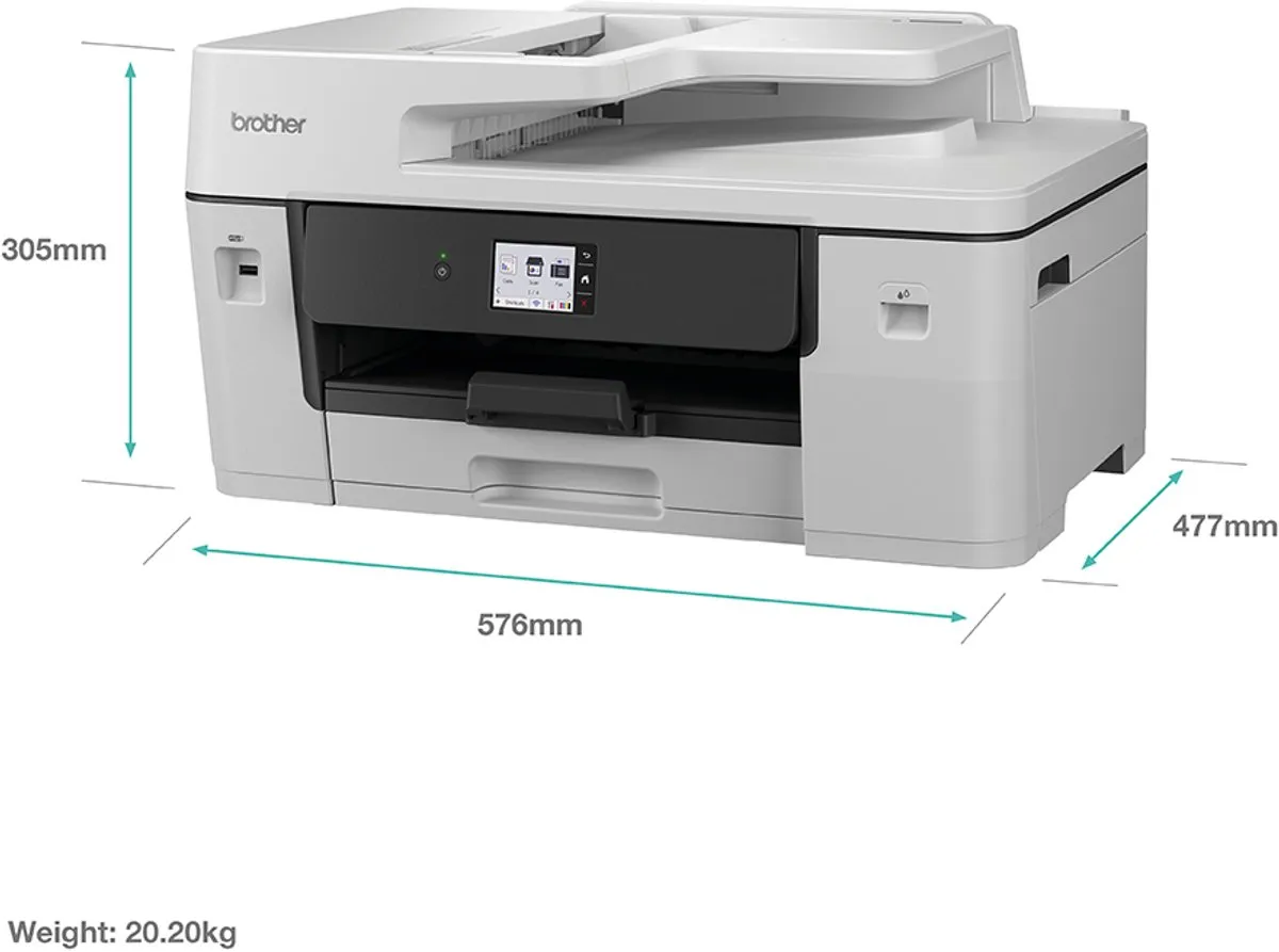 Brother MFC-J6760DW Inkjet A3 Multifunction Printer - 31 ppm - Zwart/Wit