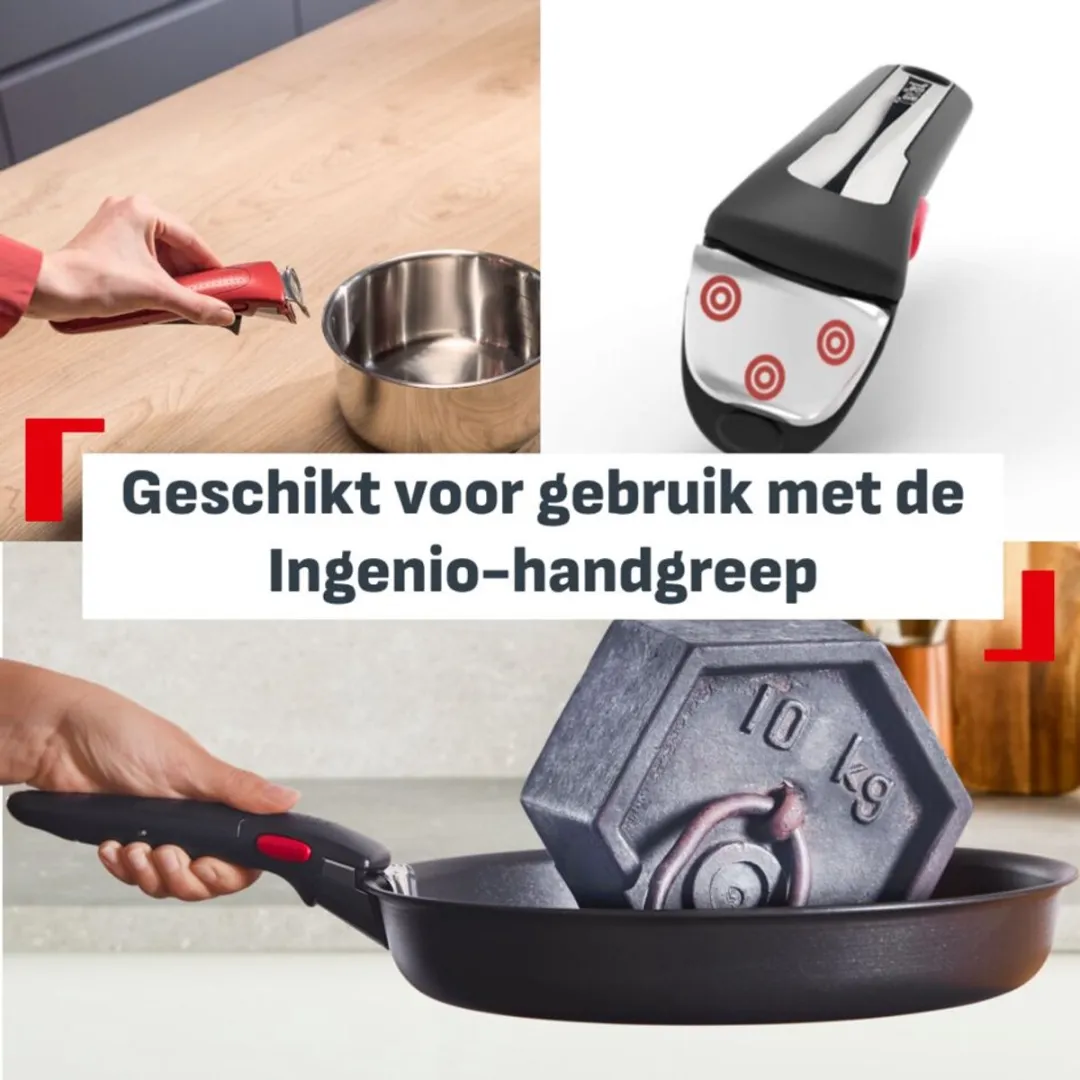 Tefal Ingenio Excellence Ceram L2709002 Pannenset - 3-delig - Zwart