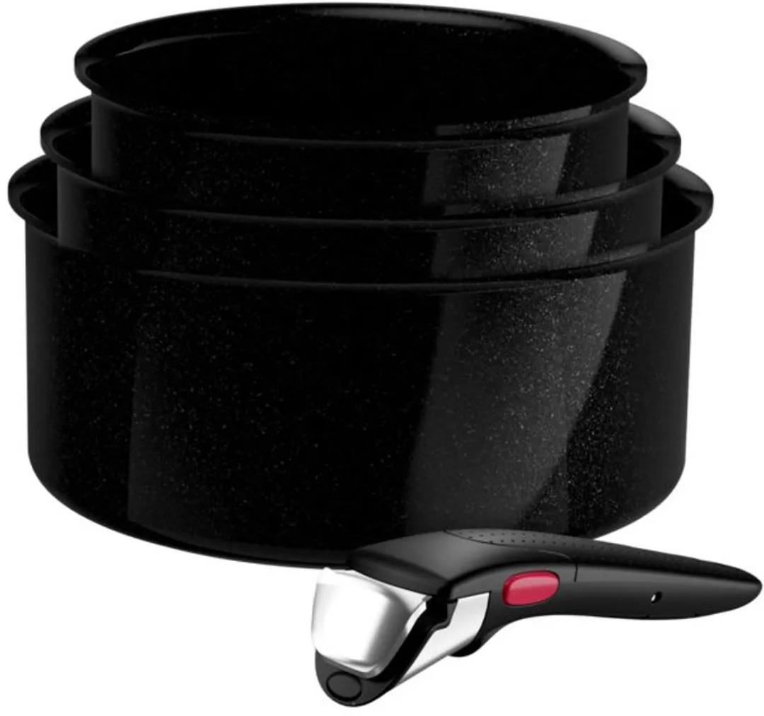 Tefal Ingenio Excellence Ceram L2709002 Pannenset - 3-delig - Zwart