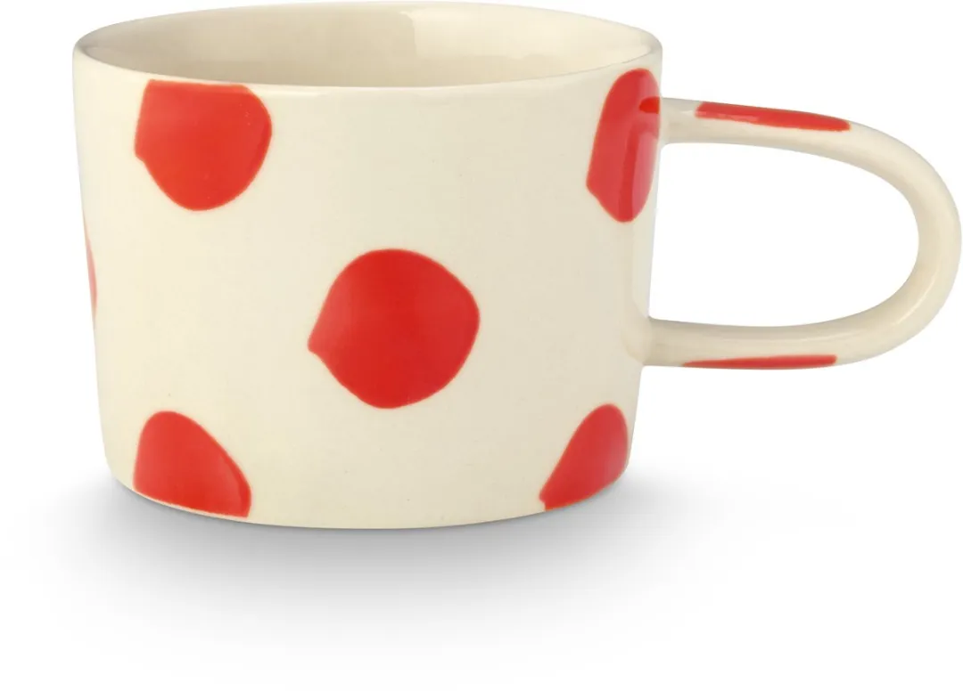 vtwonen Mokken Rood Stippen - 350ml - 2 Stuks