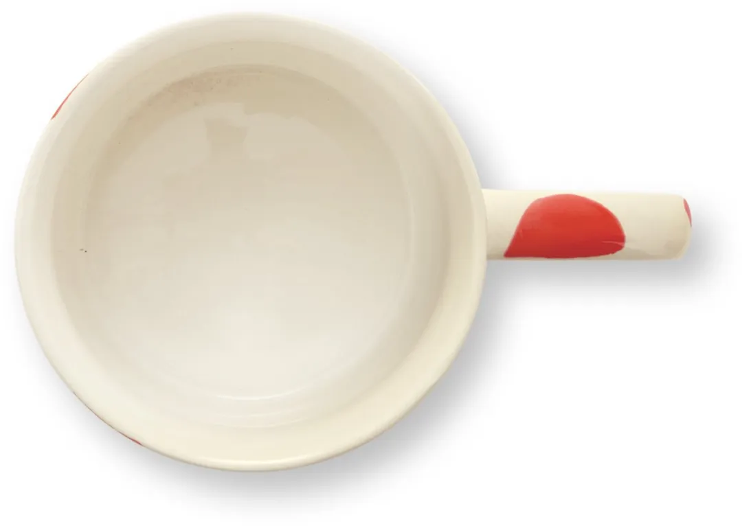 vtwonen Mokken Rood Stippen - 350ml - 2 Stuks