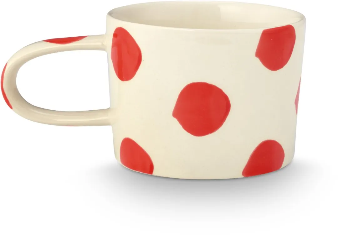 vtwonen Mokken Rood Stippen - 350ml - 2 Stuks