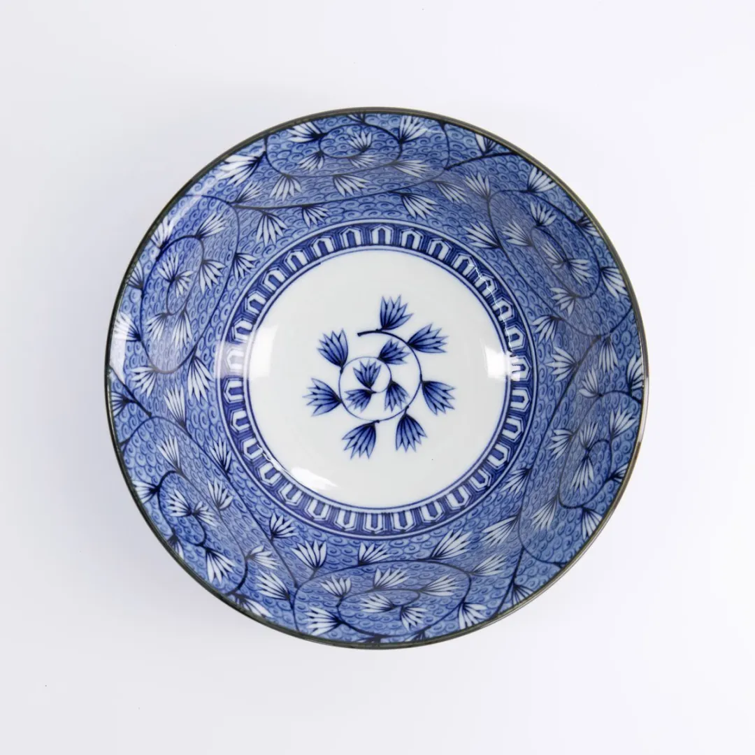 Tokyo Design Studio Hana Blue Mixed Bowls Ramen Kom - 1200ml