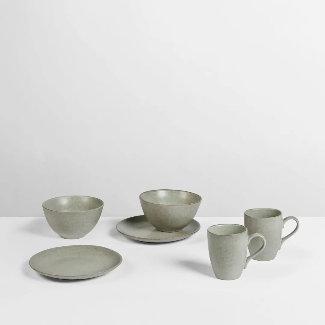 Broste Copenhagen Nordic Marsh Ontbijtset 6-delig - Groen