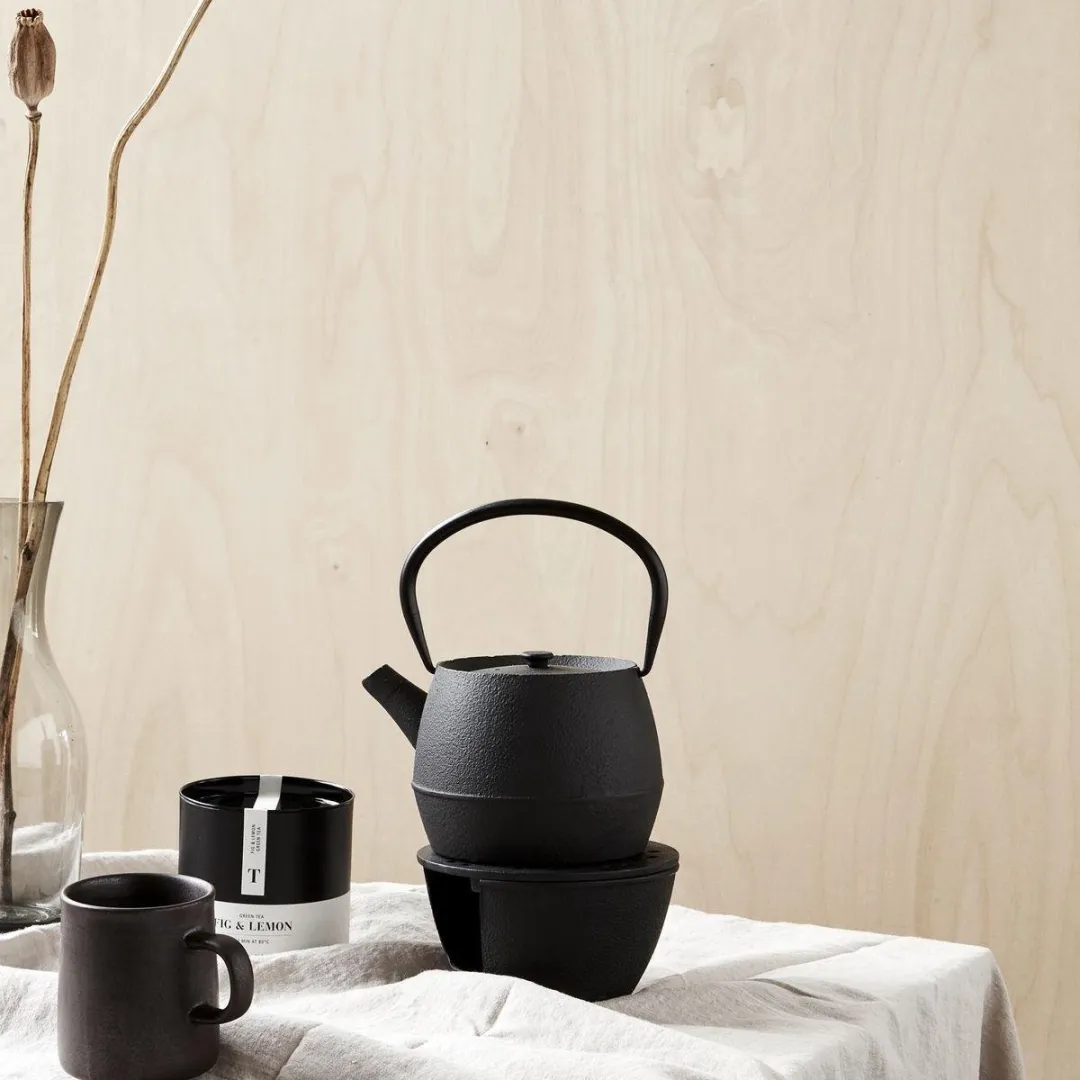 House Doctor Nicolas Vahe Theepot Gietijzer - 0,75L - Zwart