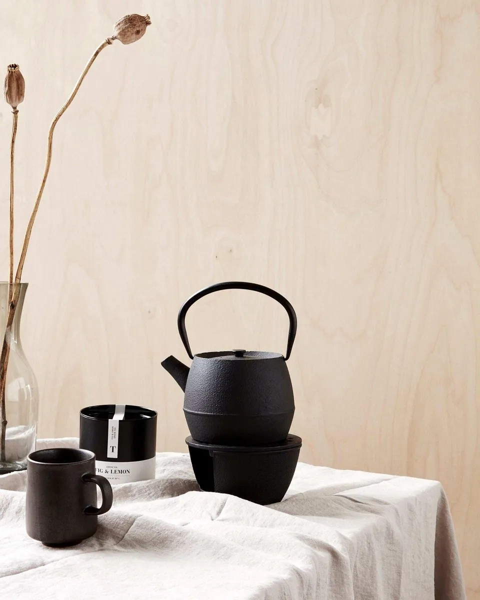 House Doctor Nicolas Vahe Theepot Gietijzer - 0,75L - Zwart