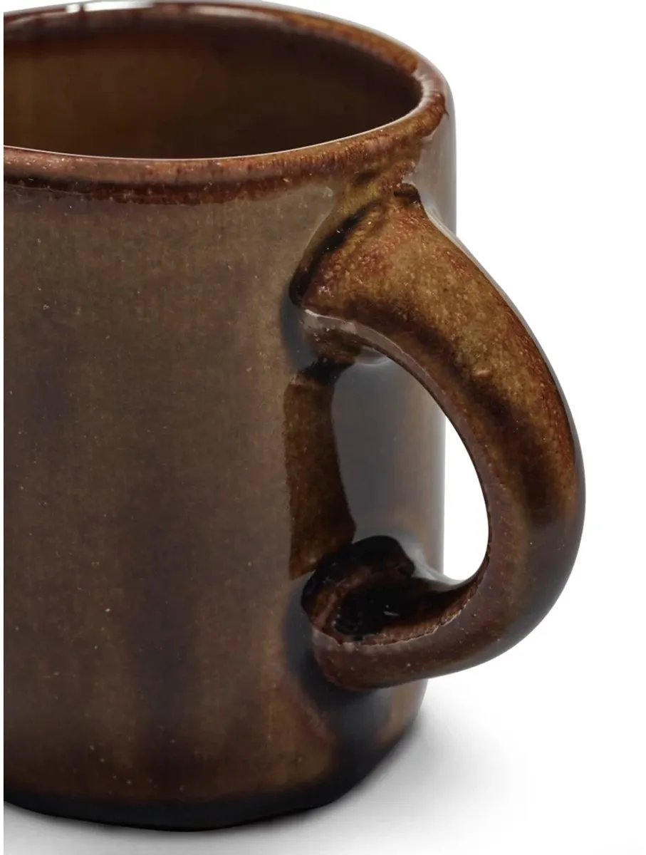 Serax Uncharted Out of Lines Koffiekoppen - 22cl - Ocher - 4 Stuks