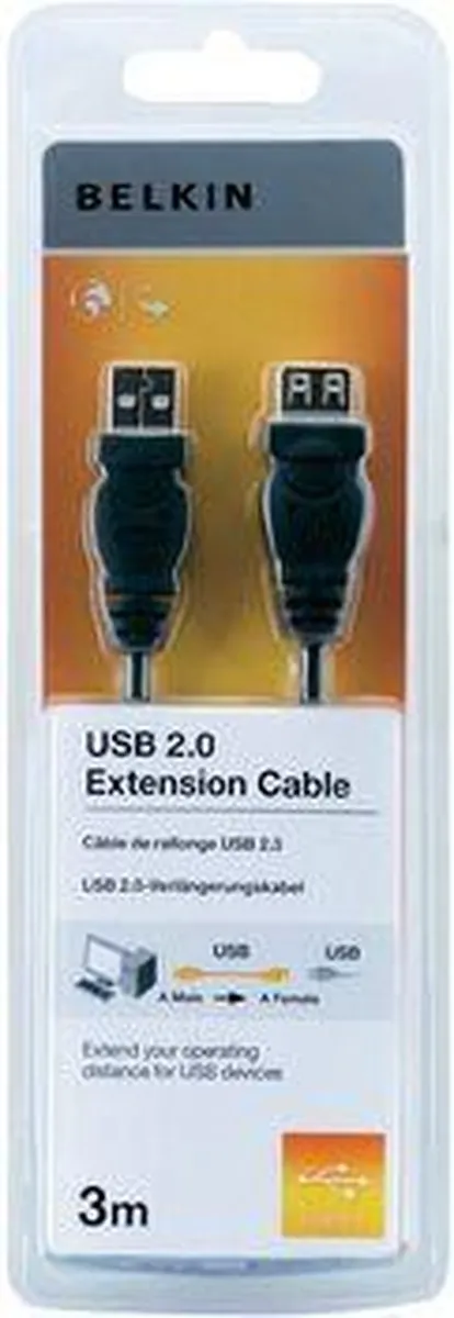 Belkin Pro Series Hi-Speed USB 2.0 Kabel 3m - Grijs