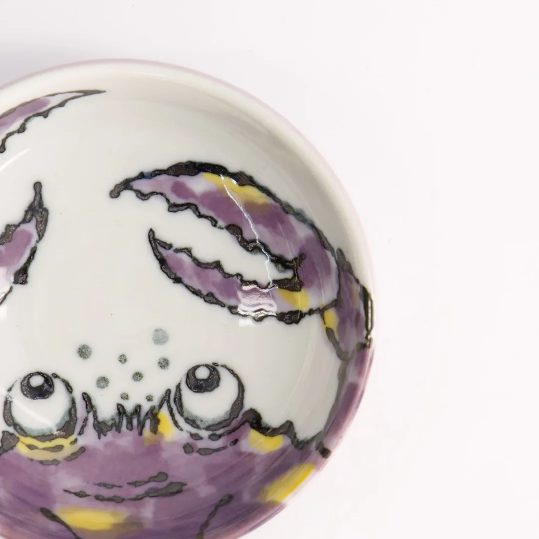 Tokyo Design Studio Seafood Sausschaaltje Krab - Paars 9,5x3cm