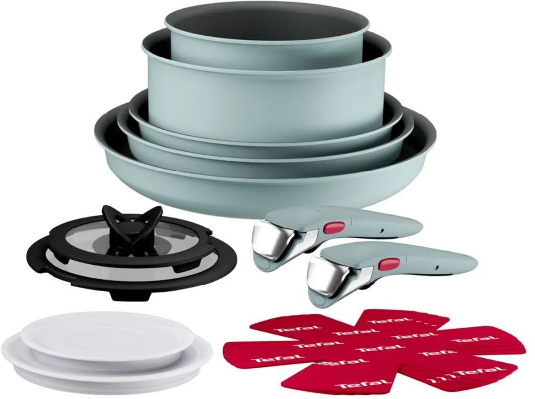 Tefal Ingenio Halo Eucalyptus Pannenset 15-delig - 5 Pannen