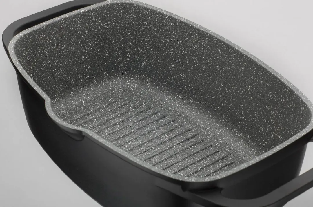 Westfalia Gourmet Granit Braadpan 33cm - 6L - Zwart