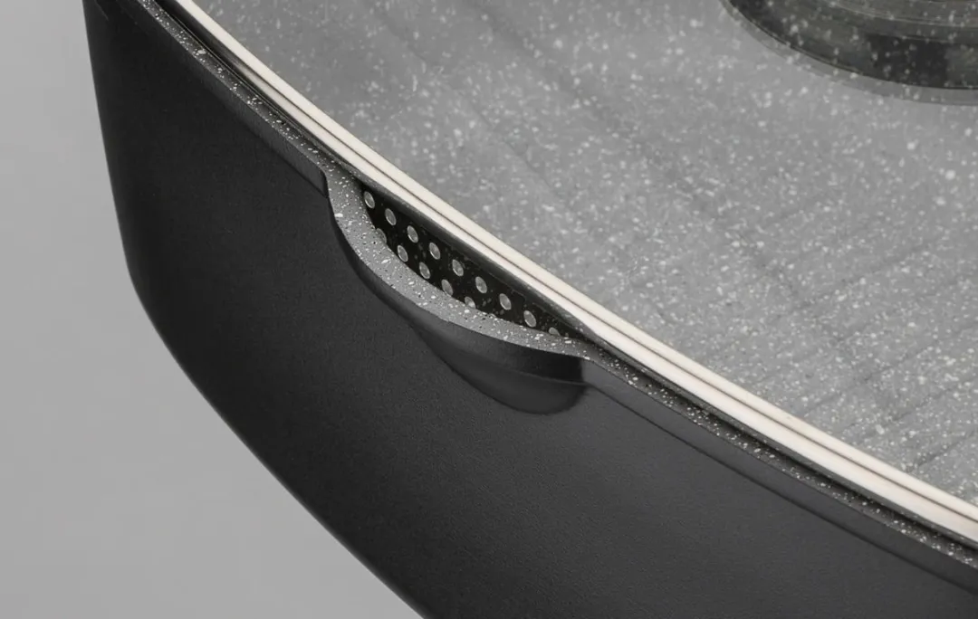 Westfalia Gourmet Granit Braadpan 33cm - 6L - Zwart