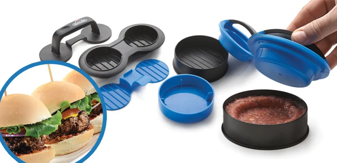 Napoleon Burger Press Kit - Mini Hamburgerpers - Zwart/Blauw - afbeelding 6 van 6