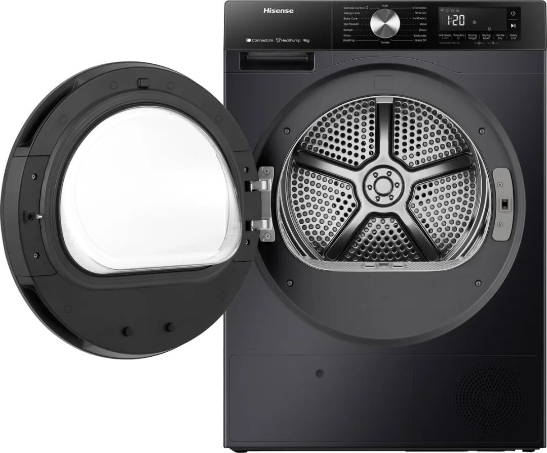 Hisense 3S DH3S902BB3 Warmtepompdroger 9kg - Zwart
