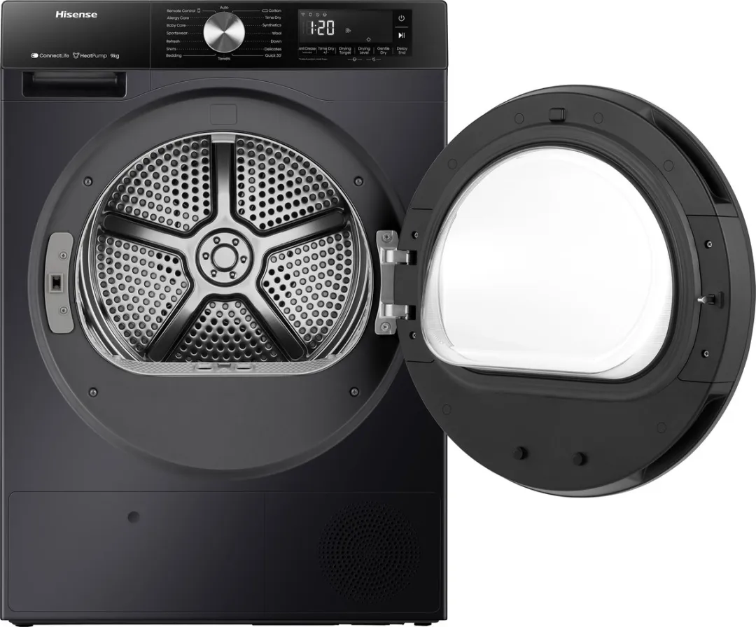 Hisense 3S DH3S902BB3 Warmtepompdroger 9kg - Zwart - afbeelding 6 van 6