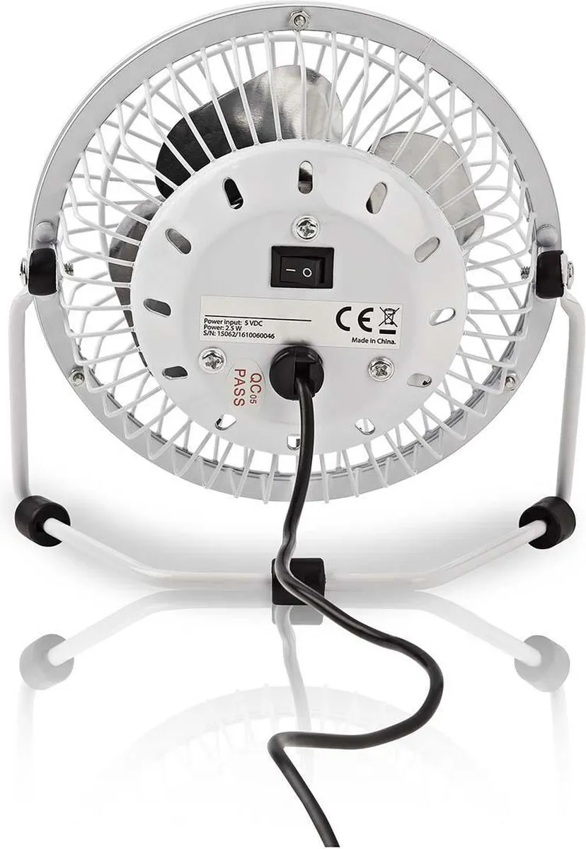 Nedis FNDK1WT10 Tafelventilator 10cm - Wit