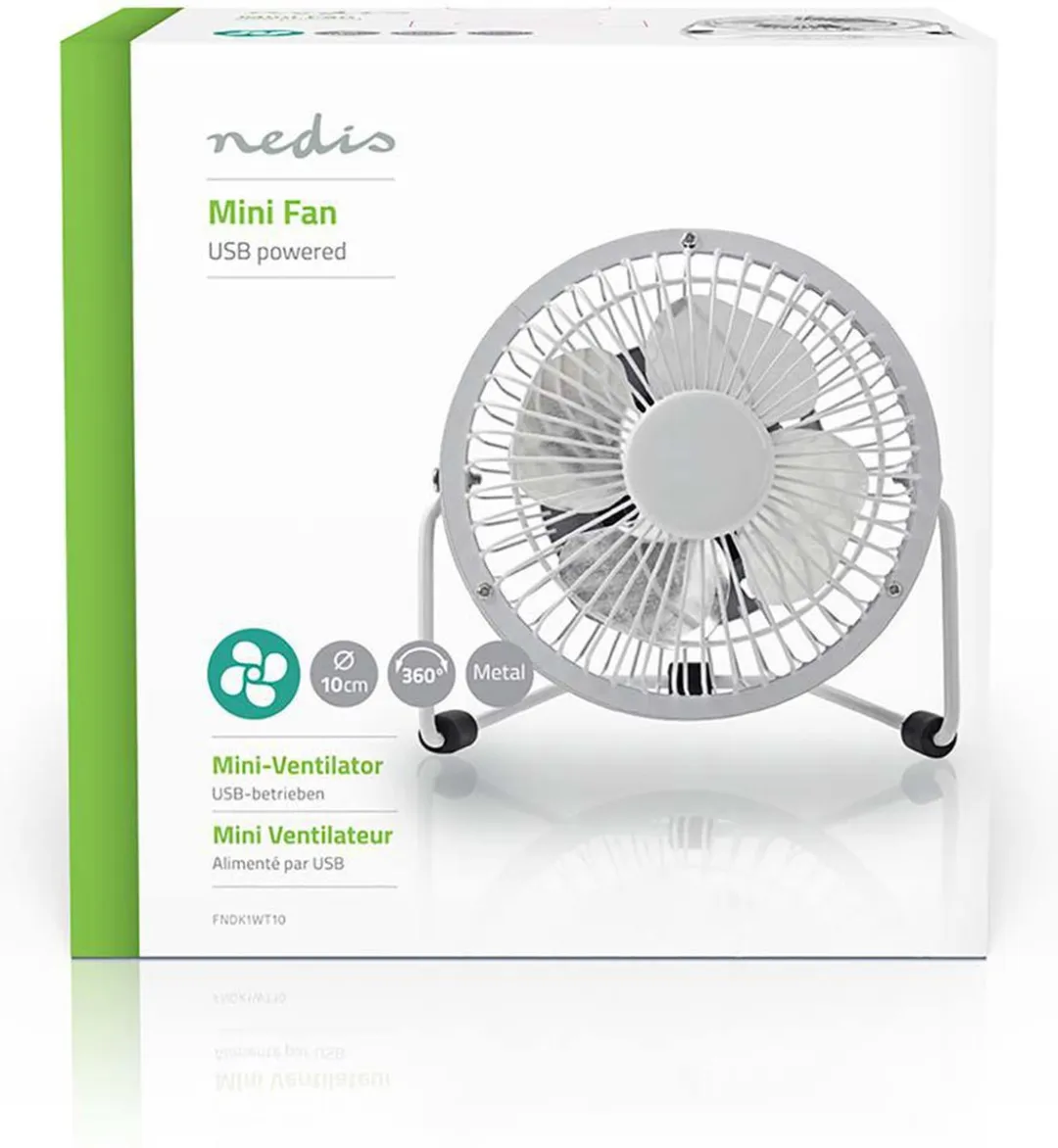 Nedis FNDK1WT10 Tafelventilator 10cm - Wit - afbeelding 6 van 6