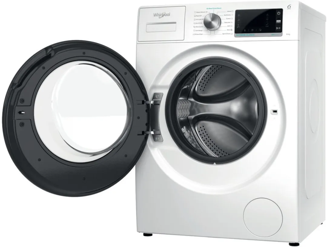 Whirlpool W845WB EE Wasmachine 8 kg - Zwart/Wit - afbeelding 6 van 6