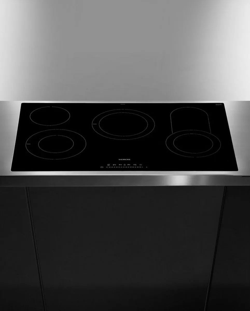 Siemens ET801FCP1D Keramische Kookplaat 80cm - 4 Zones - Zwart/Roestvrijstaal