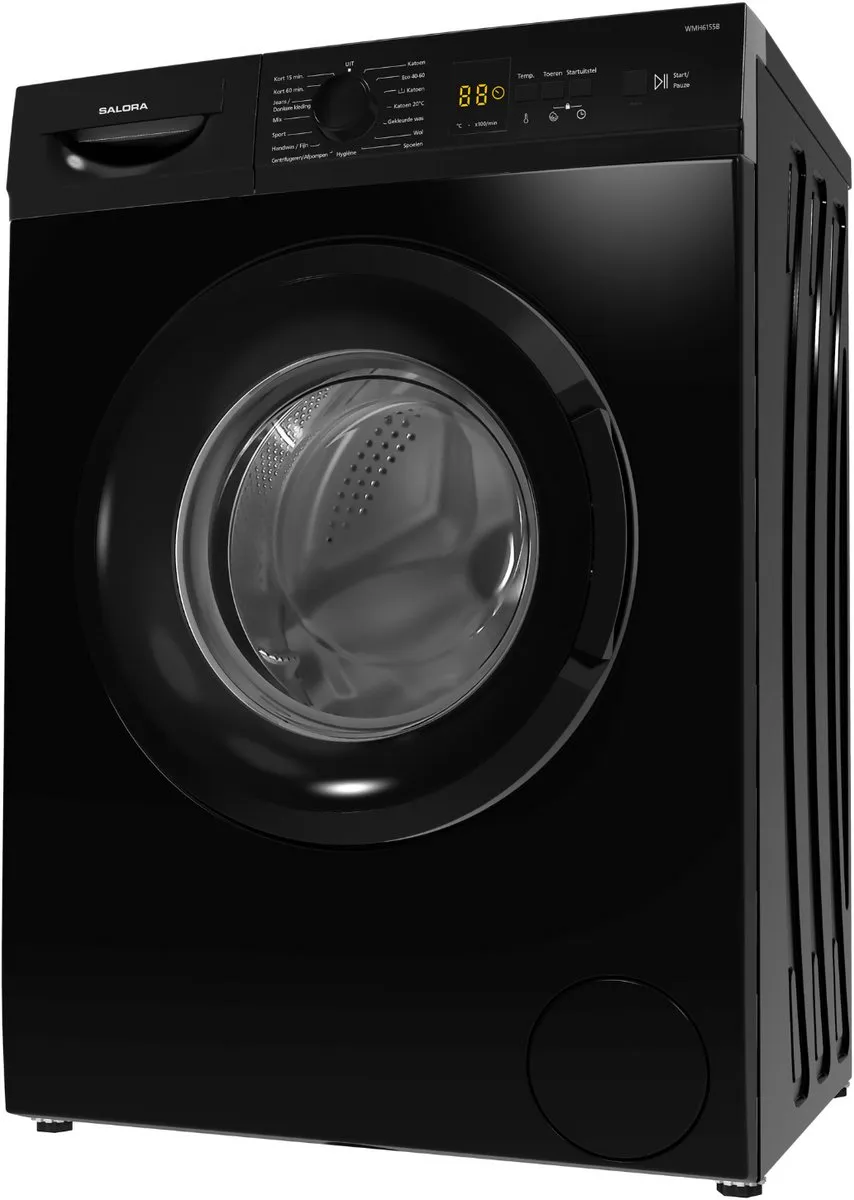 Salora WASH6B Wasmachine 6kg - 1000 RPM - Zwart - afbeelding 6 van 6