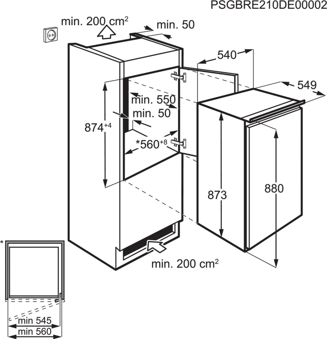 AEG OSK5O88ES Inbouwkoelkast 142L - afbeelding 6 van 6