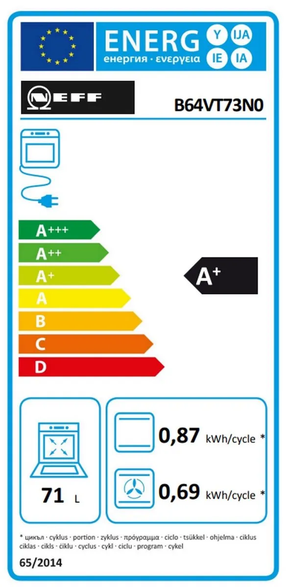 Neff B64VT73N0 Inbouwoven 71L - Zwart/Roestvrijstaal - Wi-Fi - Hydrolytisch + Pyrolytisch