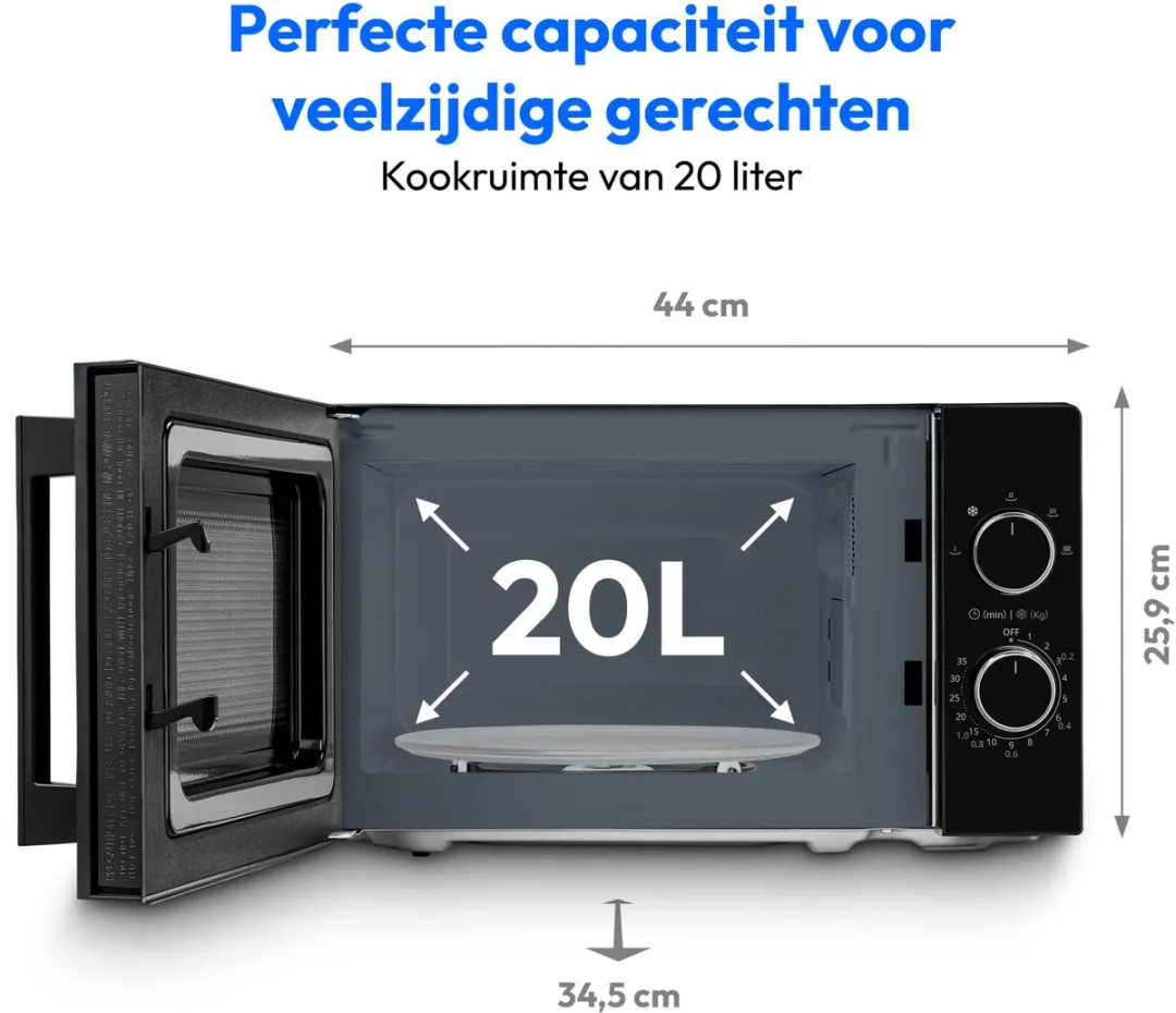 Medion MD12011 Magnetron 20L - 800W - 5 standen - Zwart