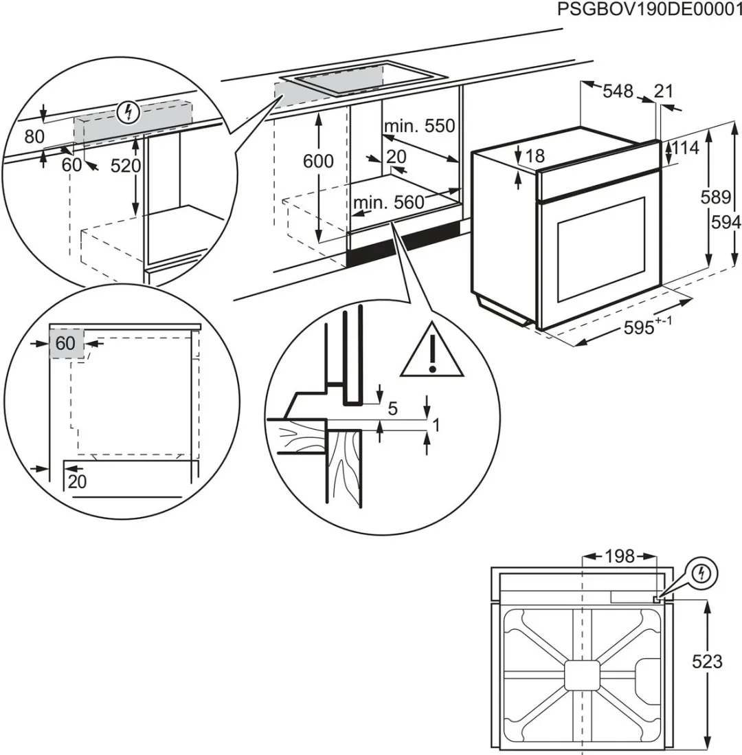 AEG NBU5P40SM Inbouwoven 72L - Pyrolyse - SurroundCook - RVS