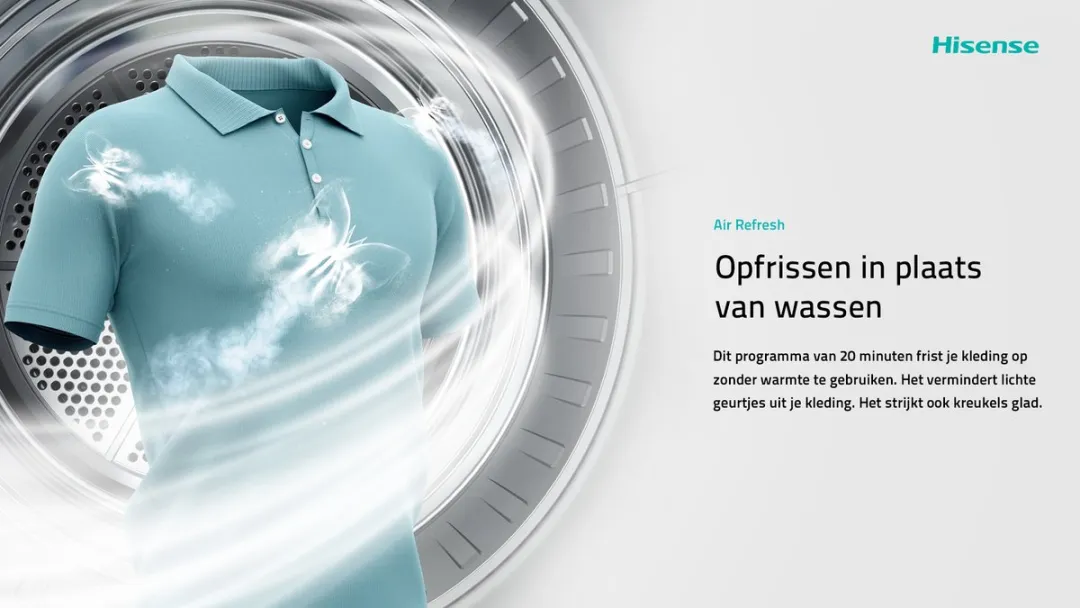 Hisense DH3S902BWCC Condensdroger 9kg - Wit - afbeelding 6 van 6