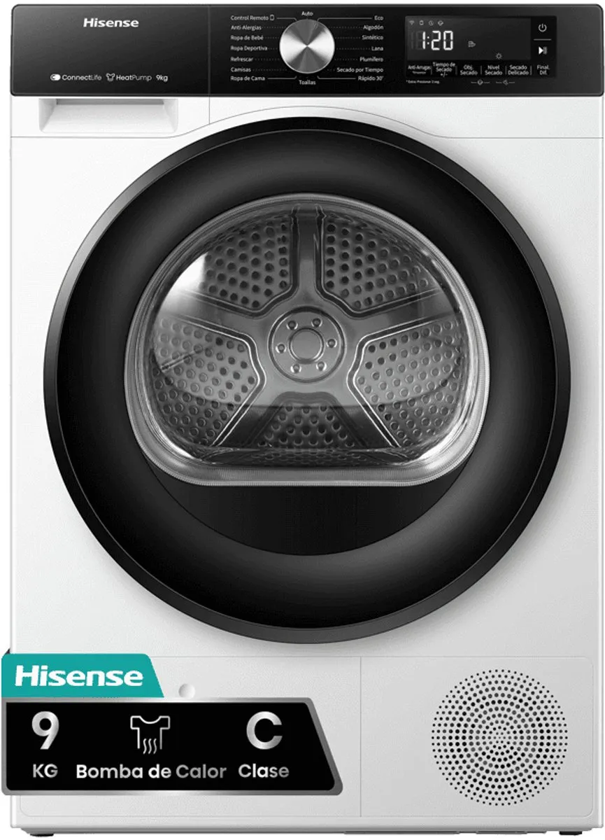 Hisense DH3S902BWCC Condensdroger 9kg - Wit