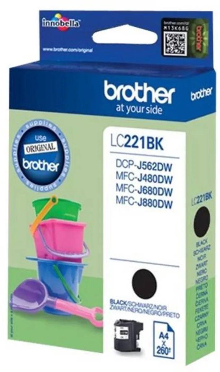 Brother LC-221BK Inktcartridge - Zwart