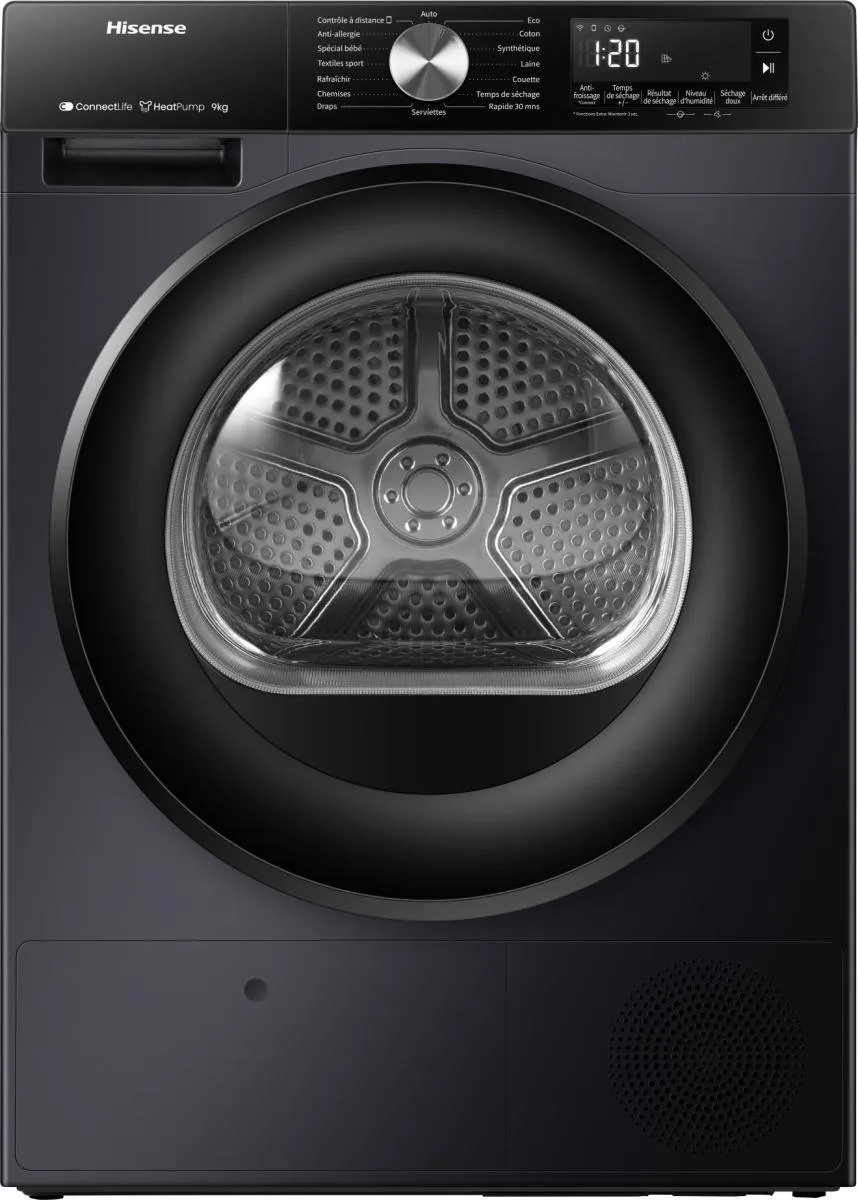 Hisense DH3S902BBCC Condensdroger 9kg - Zwart