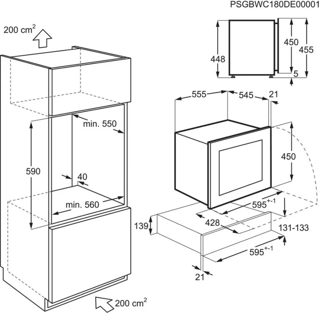 AEG KWK884520T Inbouw Wijnkoelkast - 49L - 3 Plateaus - Zwart - afbeelding 6 van 6