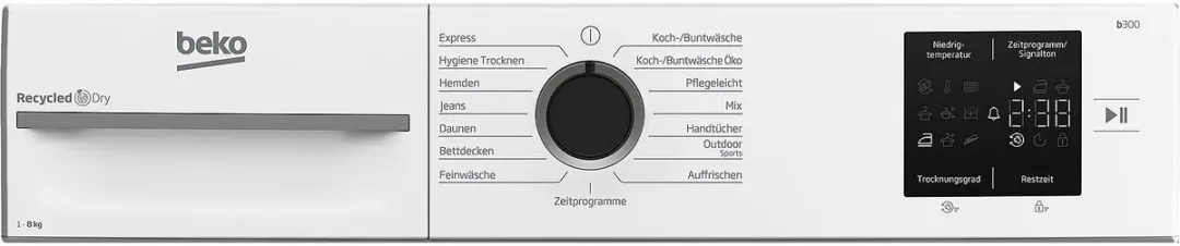 Beko BMS3T382CW Warmtepompdroger 8 kg - Wit