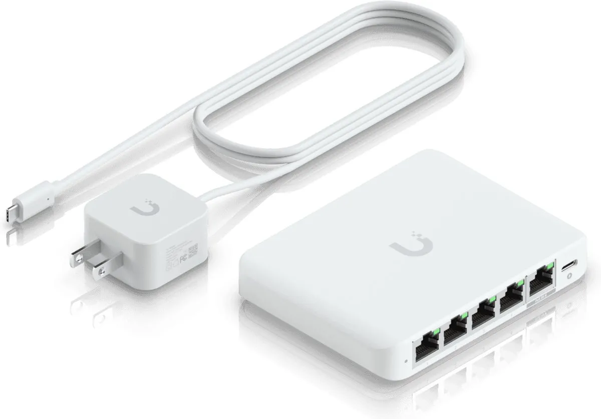 Ubiquiti UniFi USW-FLEX-2.5G-5 Netwerkswitch - 5 Poorten - Managed - PoE
