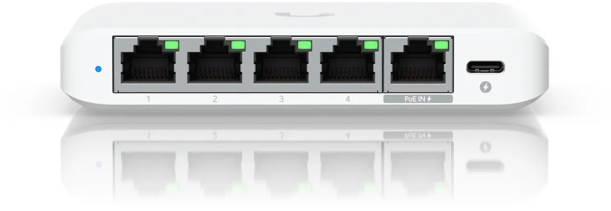 Ubiquiti UniFi USW-FLEX-2.5G-5 Netwerkswitch - 5 Poorten - Managed - PoE
