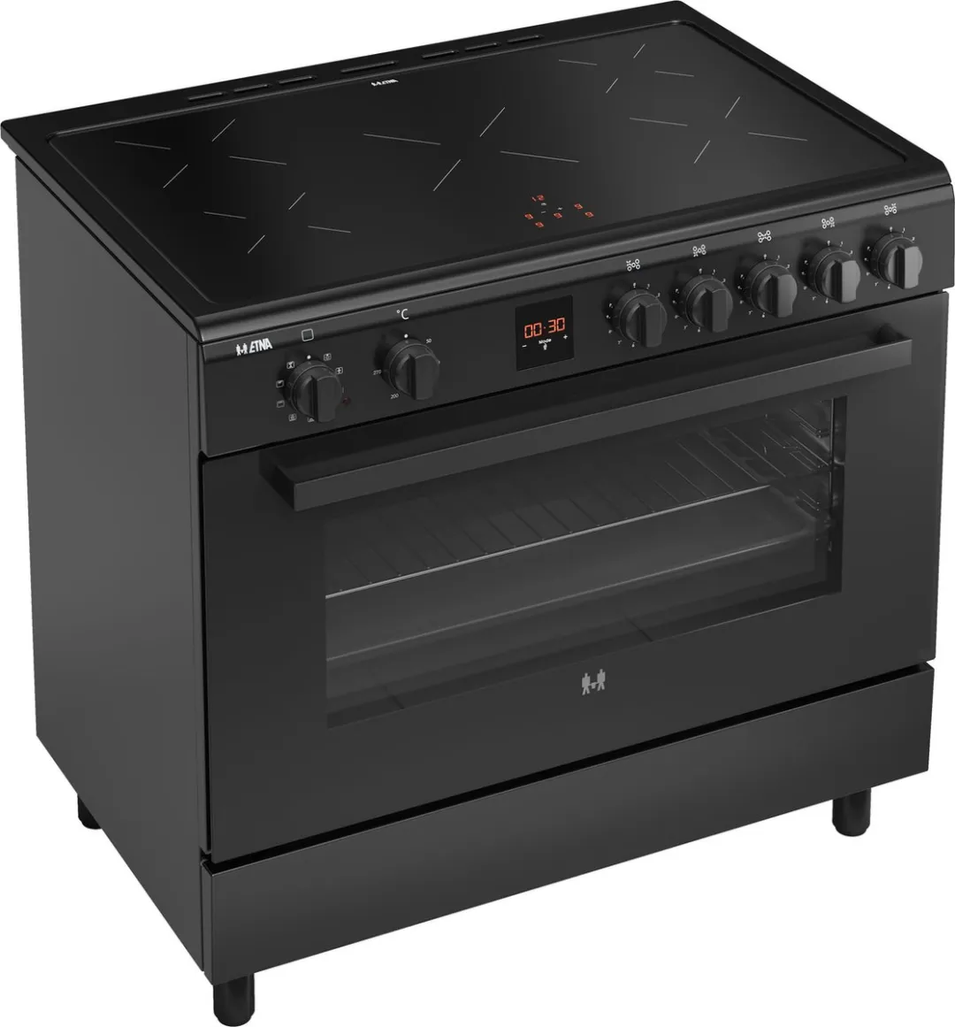 Etna FI590ZWA Inductiefornuis 90cm - 5 Zones - 3-Fase