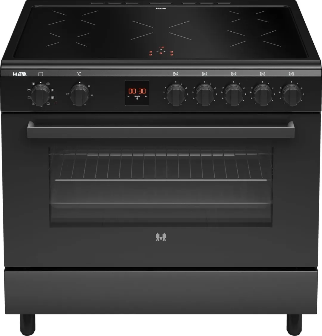 Etna FI590ZWA Inductiefornuis 90cm - 5 Zones - 3-Fase