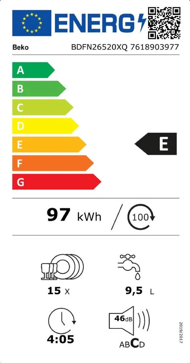 Beko BDFN26520WQ Vaatwasser 15 Couverts - Wit
