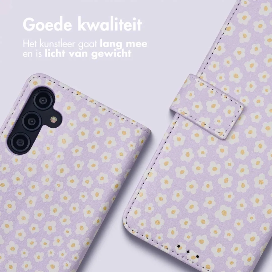 Imoshion Hoesje Samsung Galaxy A14 - White Daisy - 3 Pasjes