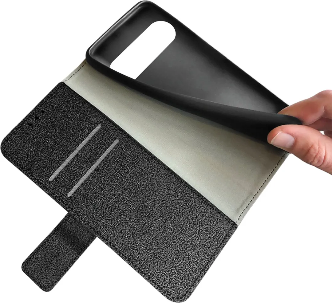 Just in Case Bookcase Classic Hoesje Google Pixel 9/9 Pro - 2 Pasjes - Zwart