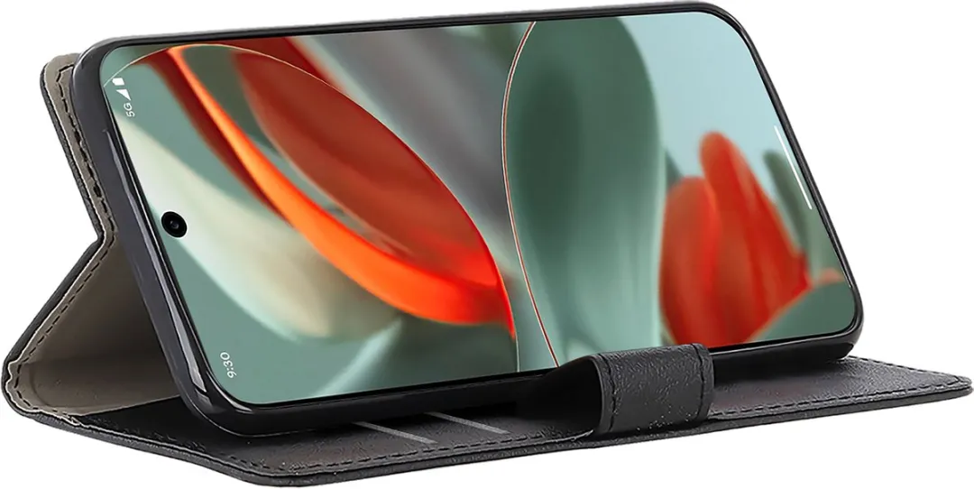 Just in Case Bookcase Classic Hoesje Google Pixel 9/9 Pro - 2 Pasjes - Zwart