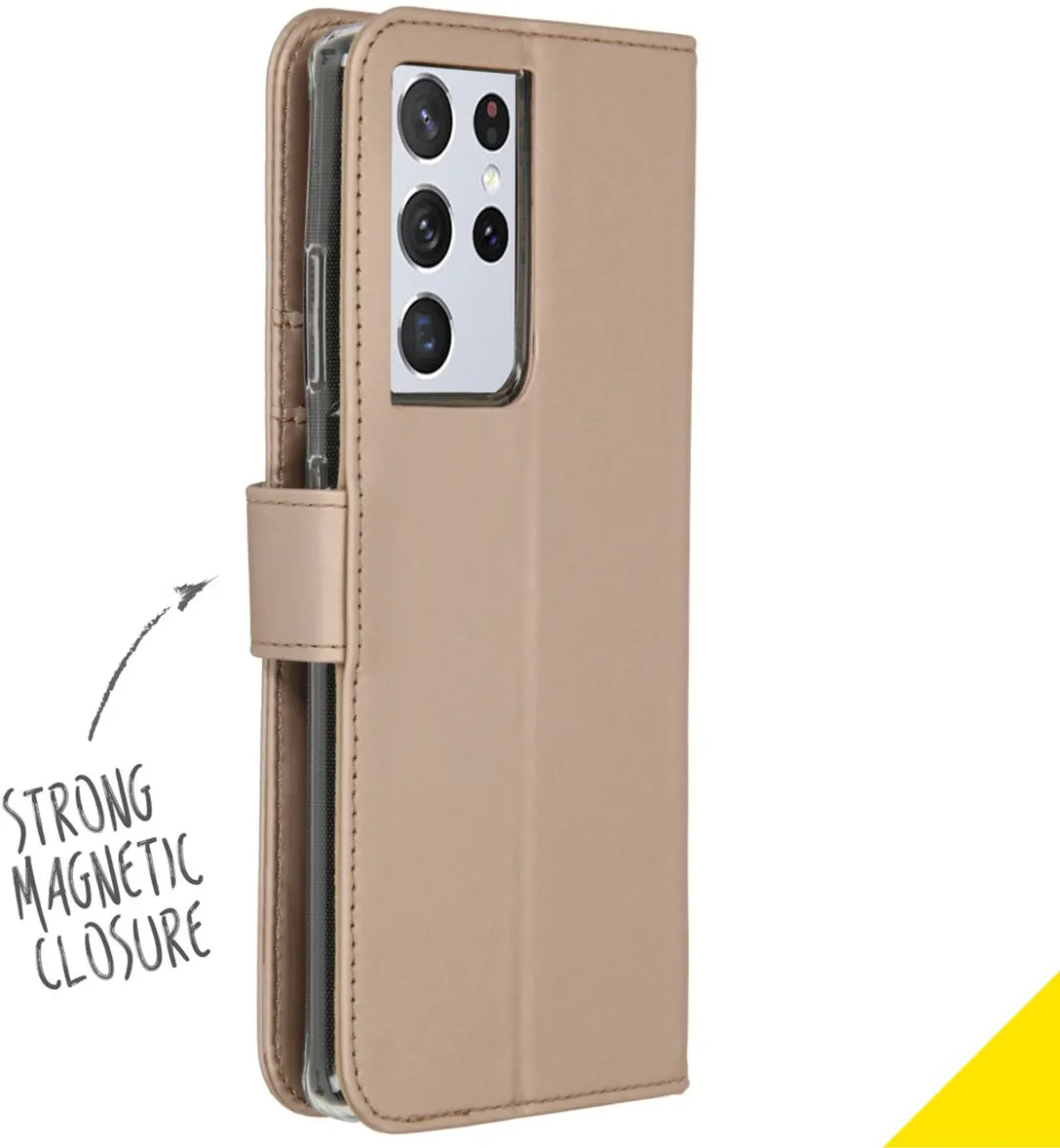 Accezz Hoesje Samsung Galaxy S21 Ultra - Goud