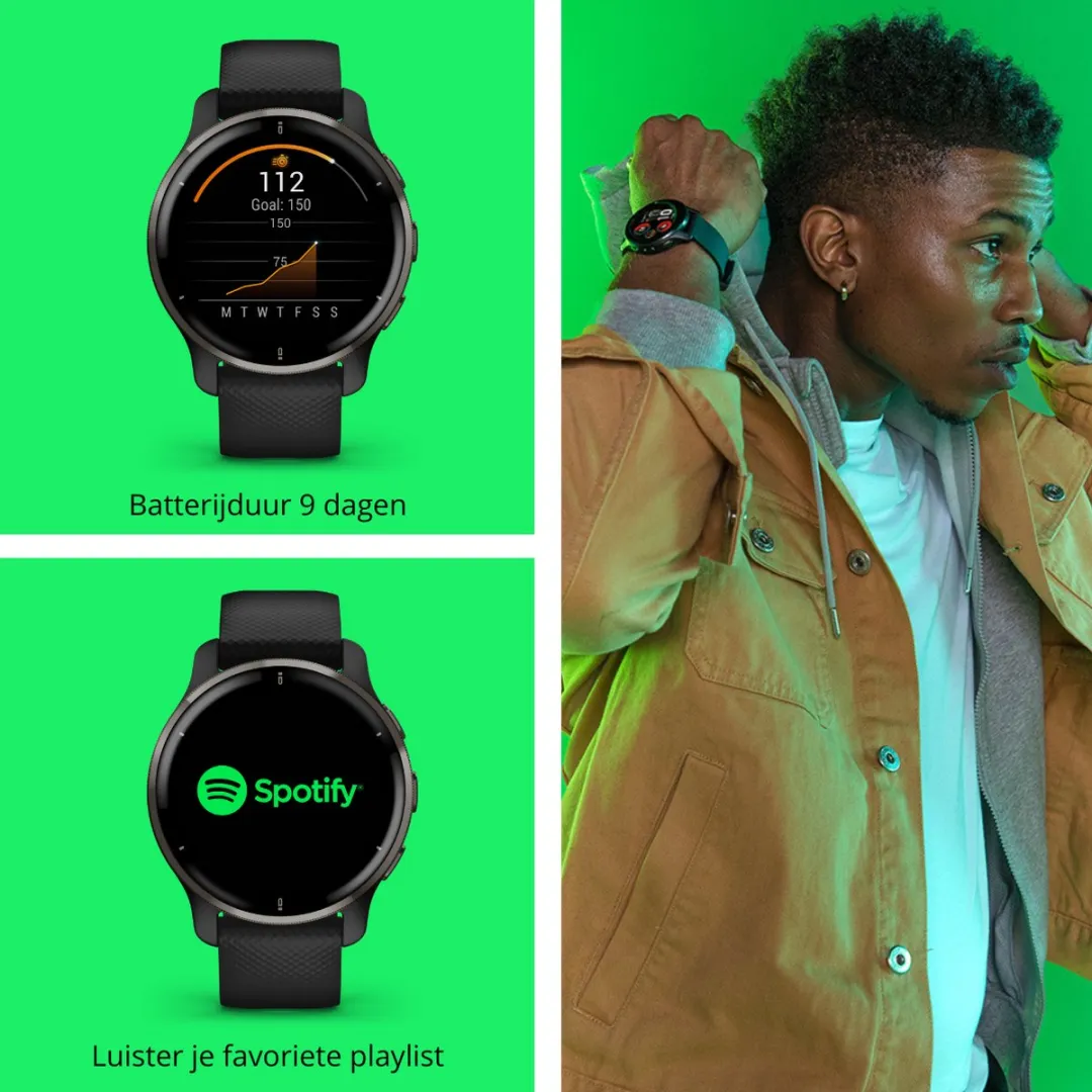 Garmin Venu 2 Plus Smartwatch - Zwart - afbeelding 3 van 6