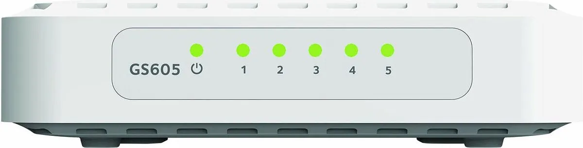 Netgear GS605-400PES Unmanaged Switch 5x 1Gbps - 5 PoE-poorten