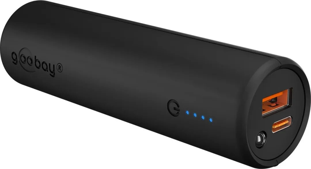 Goobay 60656 Fiets Powerbank - 5.000mAh - USB-A/USB-C - Zwart