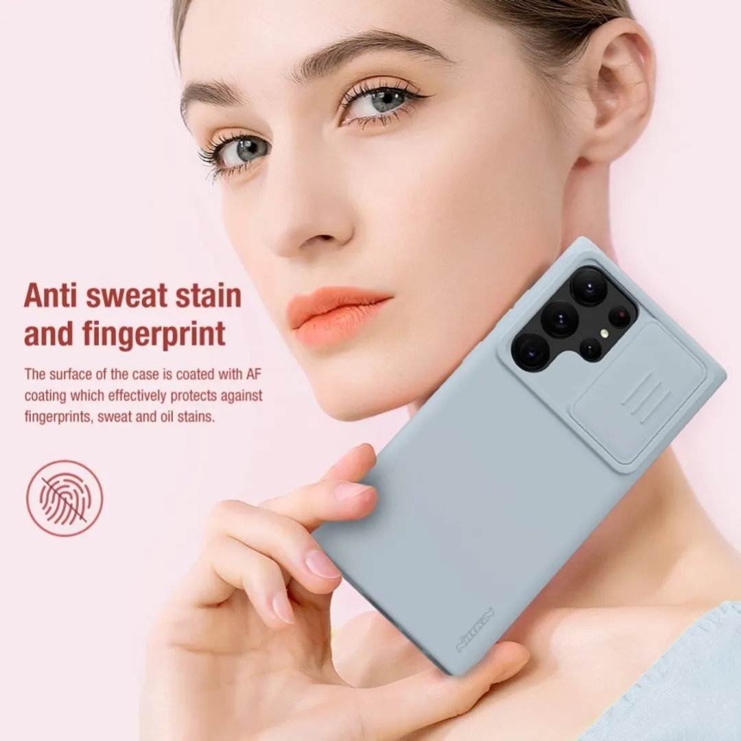 Nillkin CamShield Siliconen Hoesje Samsung Galaxy S23 Ultra - Zwart
